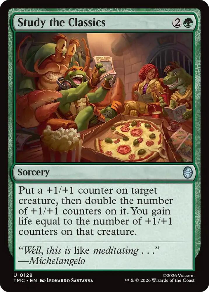 Study the Classics 128 card from Commander: Teenage Mutant Ninja Turtles