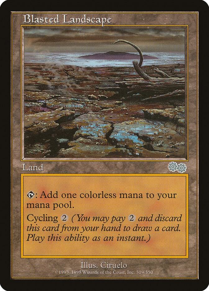 Blasted Landscape 319 card from Urza's Saga