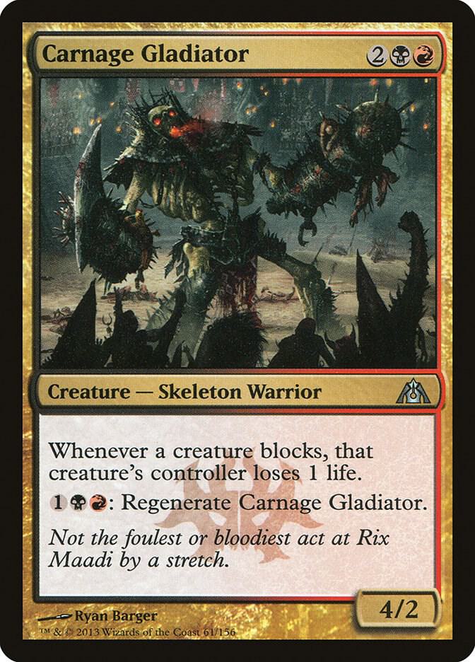 Carnage Gladiator 61 card from Dragon's Maze