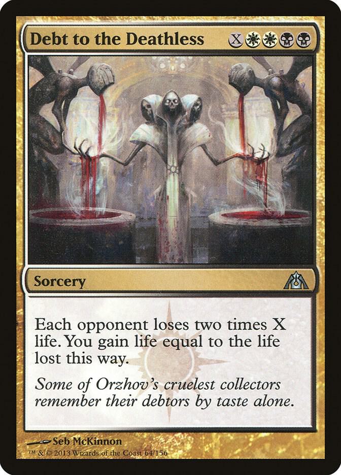 Debt to the Deathless 64 card from Dragon's Maze
