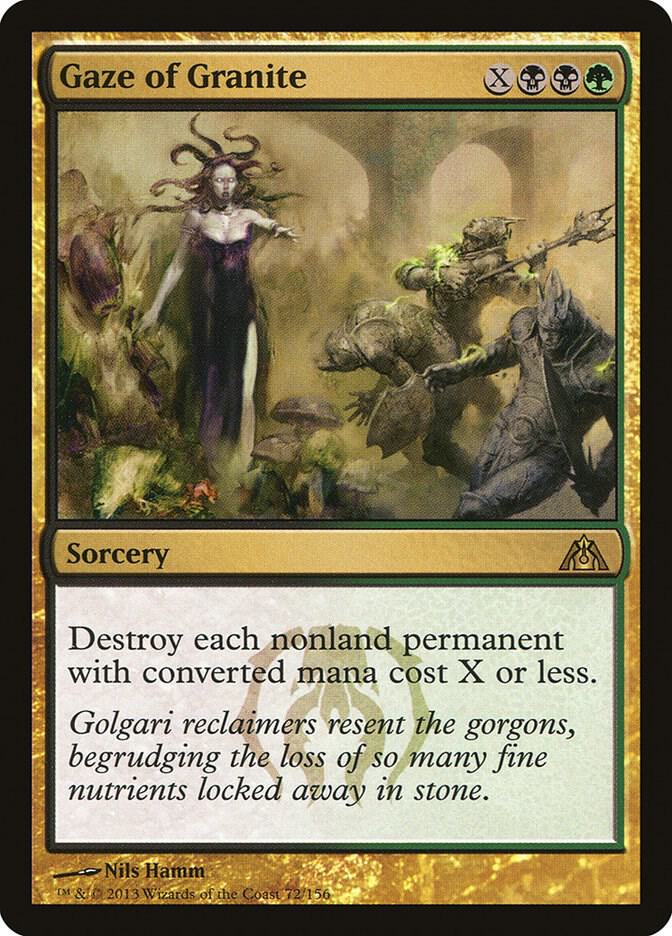 Gaze of Granite 72 card from Dragon's Maze