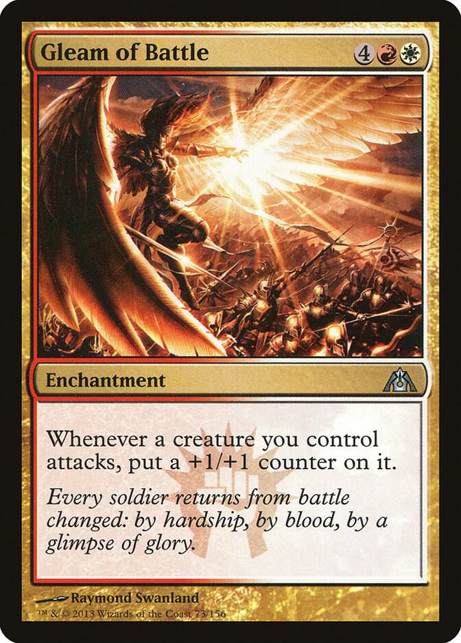 Gleam of Battle 73 card from Dragon's Maze
