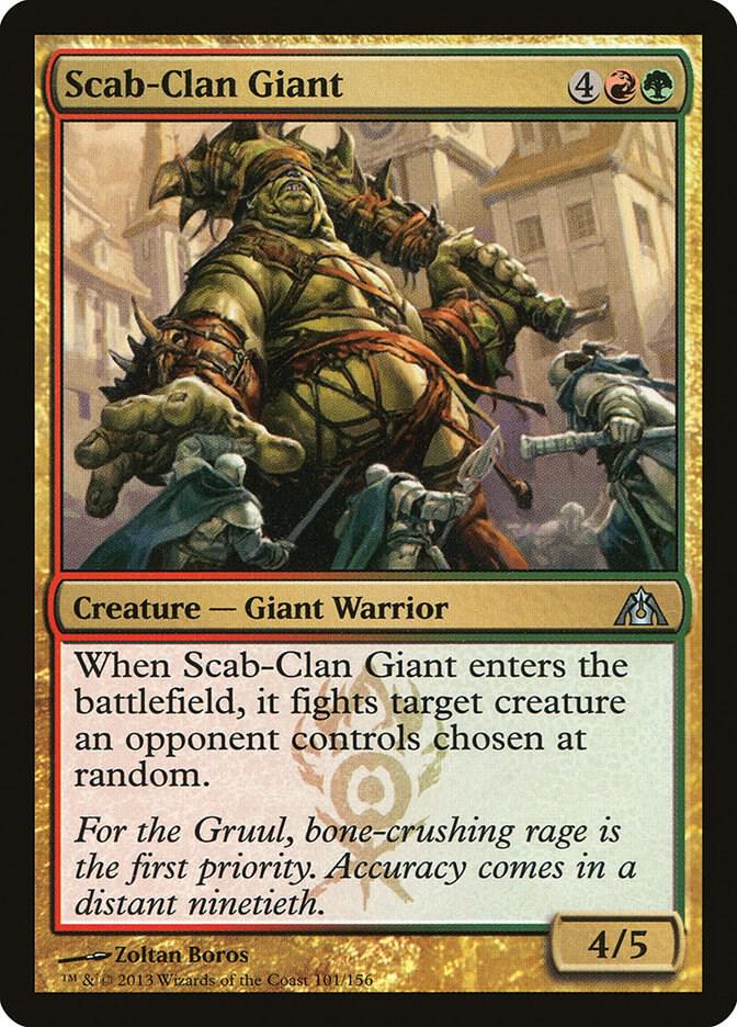 Scab-Clan Giant 101 card from Dragon's Maze