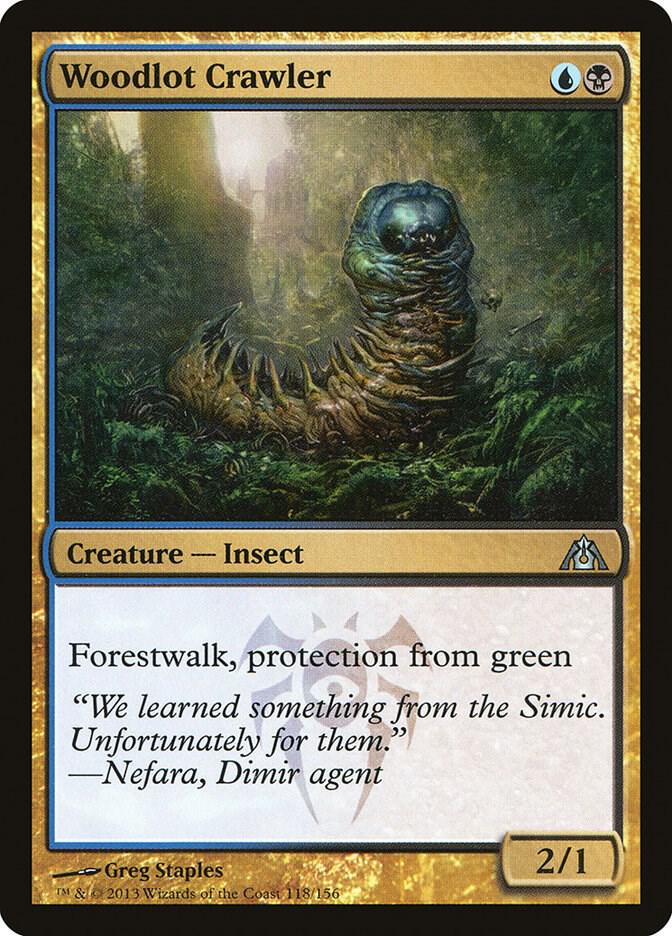 Woodlot Crawler 118 card from Dragon's Maze