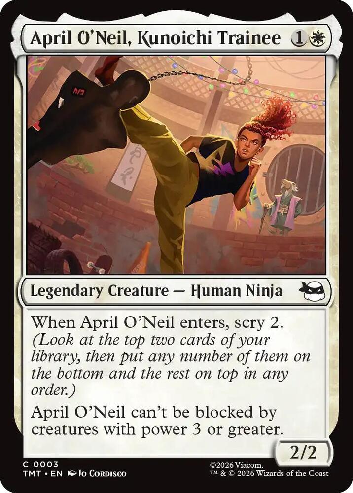 April O'Neil, Kunoichi Trainee 3 card from Teenage Mutant Ninja Turtles