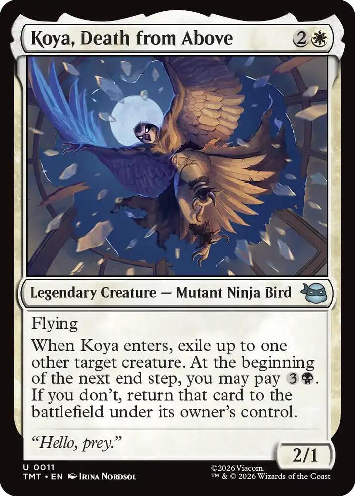 Koya, Death from Above 11 card from Teenage Mutant Ninja Turtles