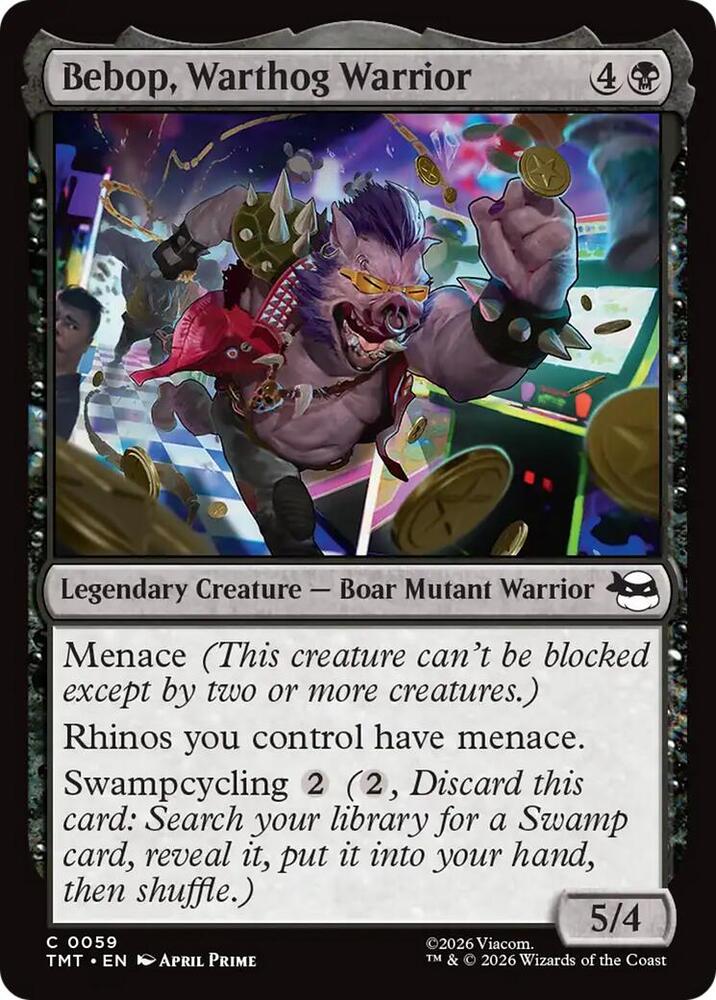 Bebop, Warthog Warrior 59 card from Teenage Mutant Ninja Turtles