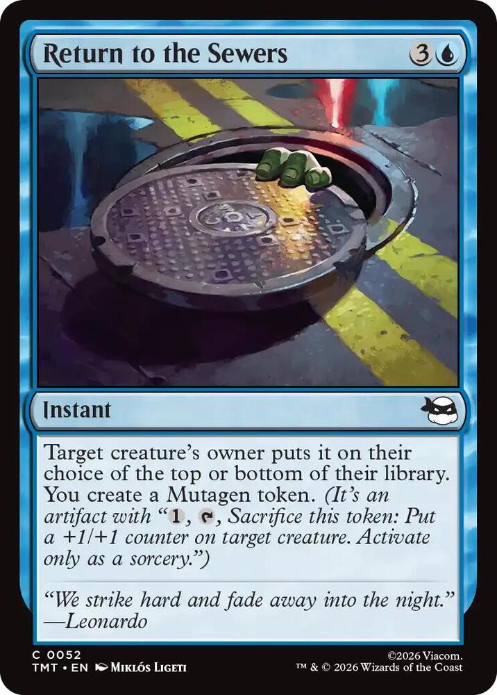 Return to the Sewers 52 card from Teenage Mutant Ninja Turtles