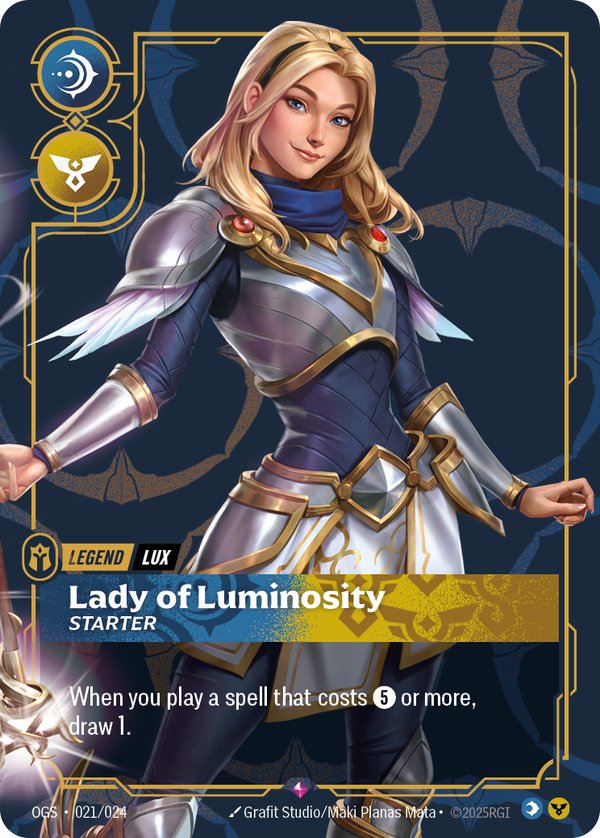 Lux - Lady of Luminosity 021/024 card from Riftbound Organized Play Promotional Cards