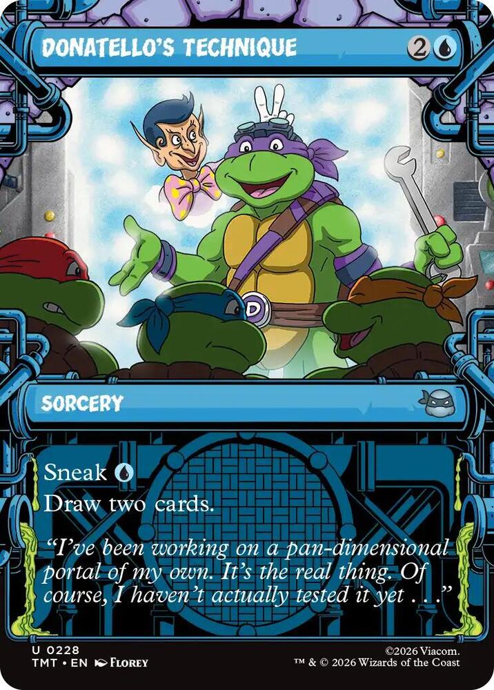 Donatello's Technique (Showcase) 228 card from Teenage Mutant Ninja Turtles