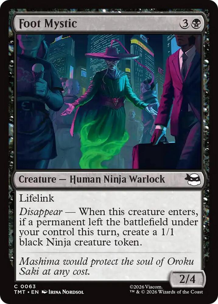 Foot Mystic 63 card from Teenage Mutant Ninja Turtles