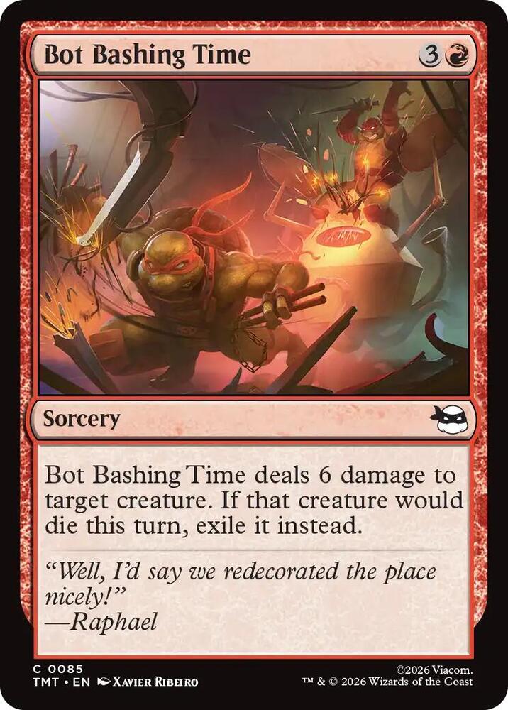 Bot Bashing Time 85 card from Teenage Mutant Ninja Turtles