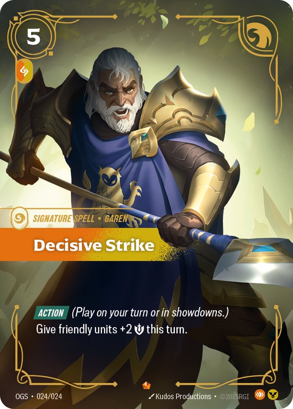 Decisive Strike 024/024 card from Riftbound Organized Play Promotional Cards