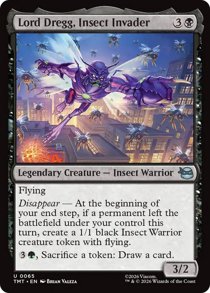 Lord Dregg, Insect Invader 65 card from Teenage Mutant Ninja Turtles