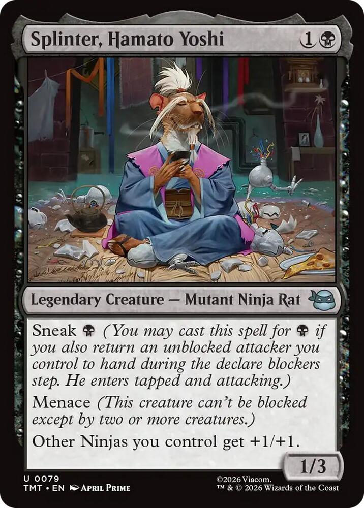 Splinter, Hamato Yoshi 79 card from Teenage Mutant Ninja Turtles