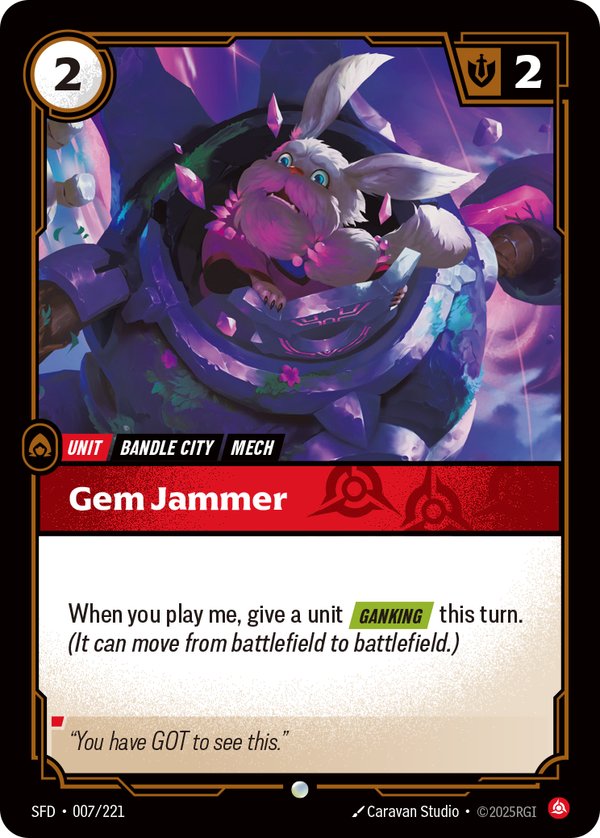 Gem Jammer 007/221 card from Riftbound Organized Play Promotional Cards