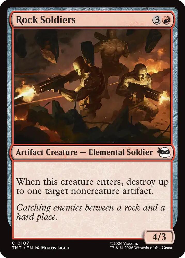 Rock Soldiers 107 card from Teenage Mutant Ninja Turtles
