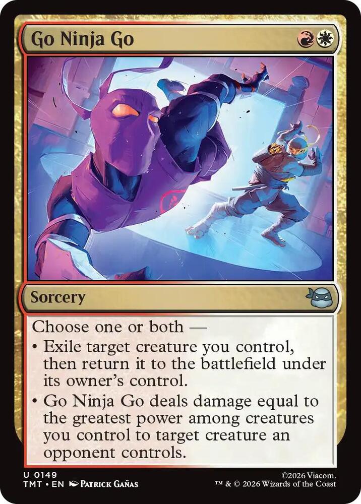 Go Ninja Go 149 card from Teenage Mutant Ninja Turtles