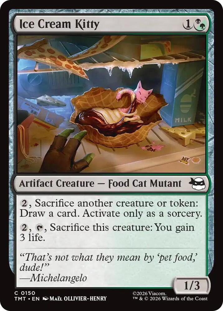 Ice Cream Kitty 150 card from Teenage Mutant Ninja Turtles