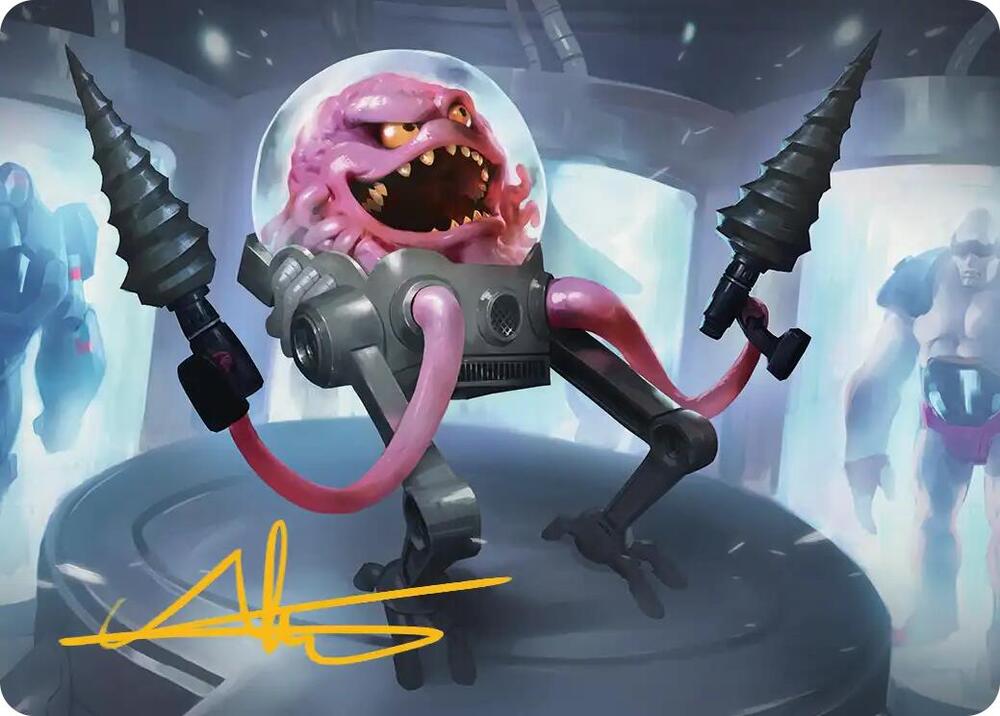 Krang, Master Mind Art Card (4/54) (Gold-Stamped Signature) card from Art Series: Teenage Mutant Ninja Turtles