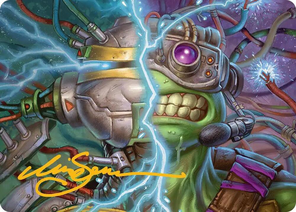 Mind Transfer Protocol Art Card (Gold-Stamped Signature) 5 card from Art Series: Teenage Mutant Ninja Turtles