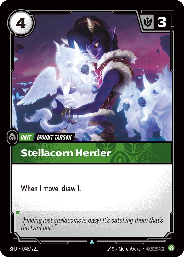 Stellacorn Herder 048/221 card from Riftbound Organized Play Promotional Cards