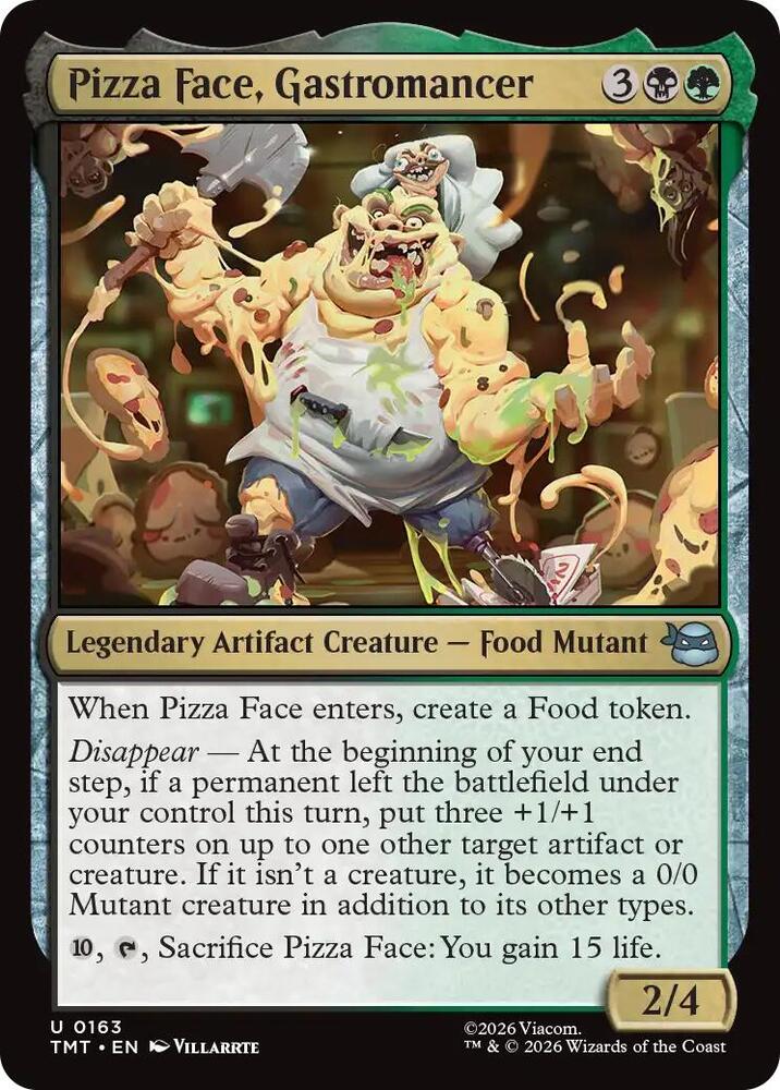 Pizza Face, Gastromancer 163 card from Teenage Mutant Ninja Turtles