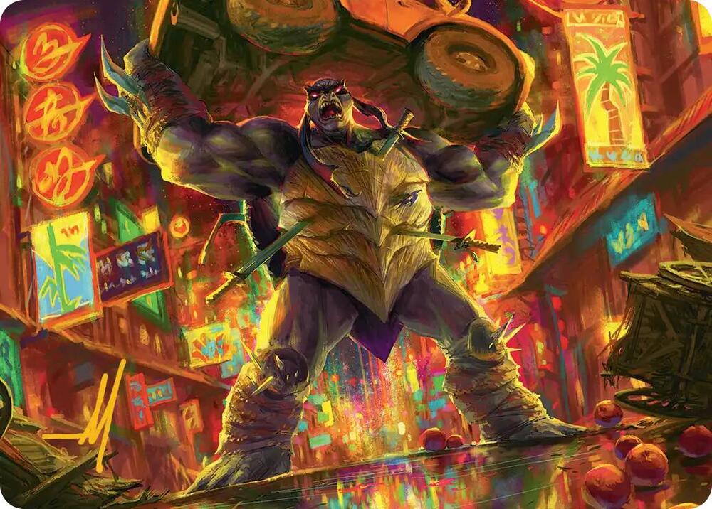 Slash, Reptile Rampager Art Card (Gold-Stamped Signature) 10 card from Art Series: Teenage Mutant Ninja Turtles