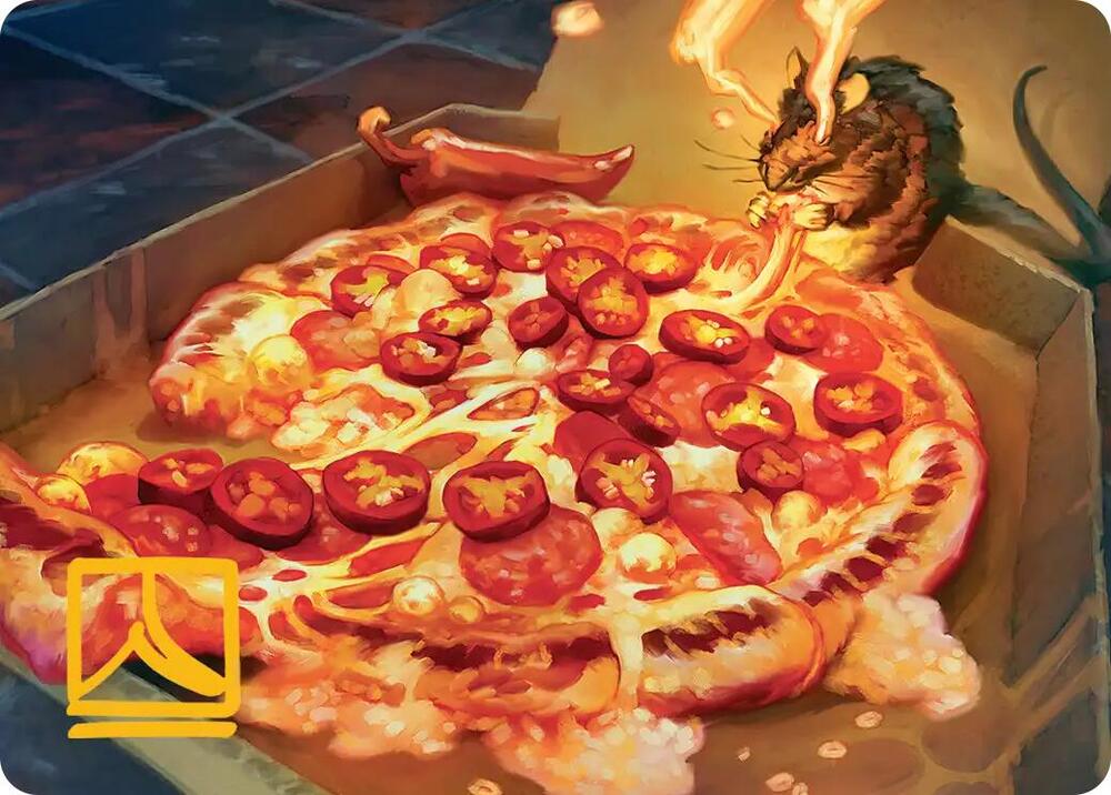 Spicy Oatmeal Pizza Art Card (Gold-Stamped Signature) 11 card from Art Series: Teenage Mutant Ninja Turtles