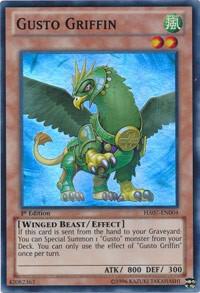 Gusto Griffin HA07-EN004 card from Hidden Arsenal 7: Knight of Stars