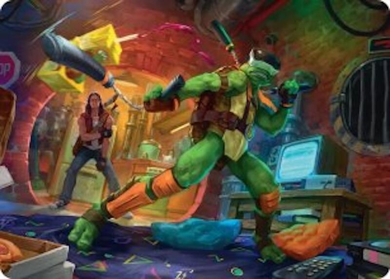 Michelangelo, Game Master Art Card 13 card from Art Series: Teenage Mutant Ninja Turtles
