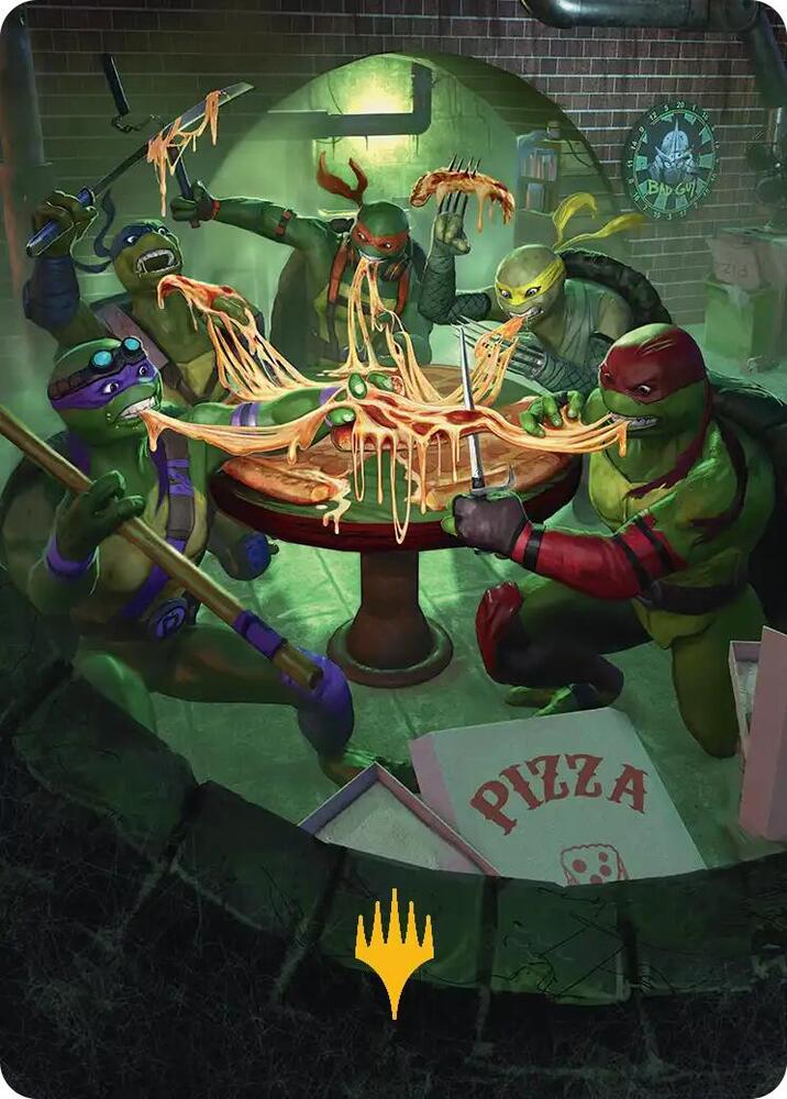 Food Chain Art Card (Gold-Stamped) 33 card from Art Series: Teenage Mutant Ninja Turtles