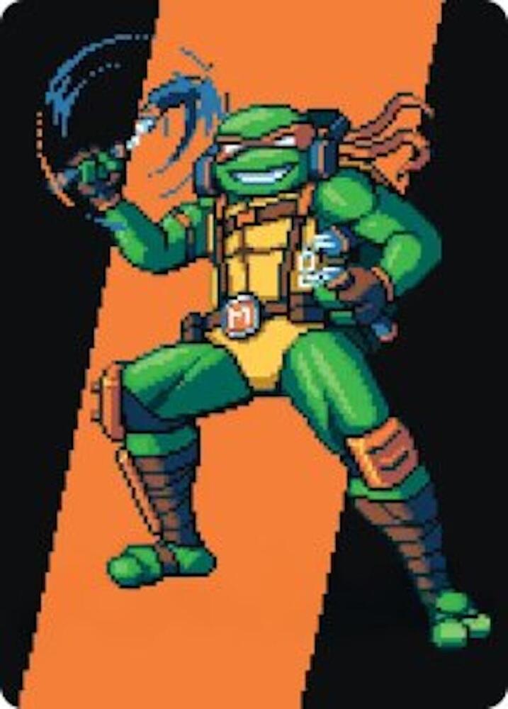 Michelangelo, the Heart Art Card 35 card from Art Series: Teenage Mutant Ninja Turtles