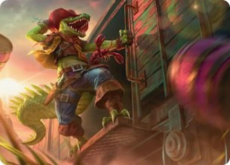 Leatherhead, Iron Gator Art Card 43 card from Art Series: Teenage Mutant Ninja Turtles