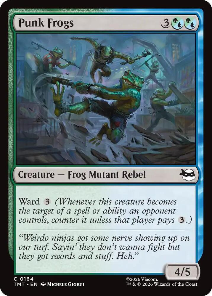 Punk Frogs 164 card from Teenage Mutant Ninja Turtles