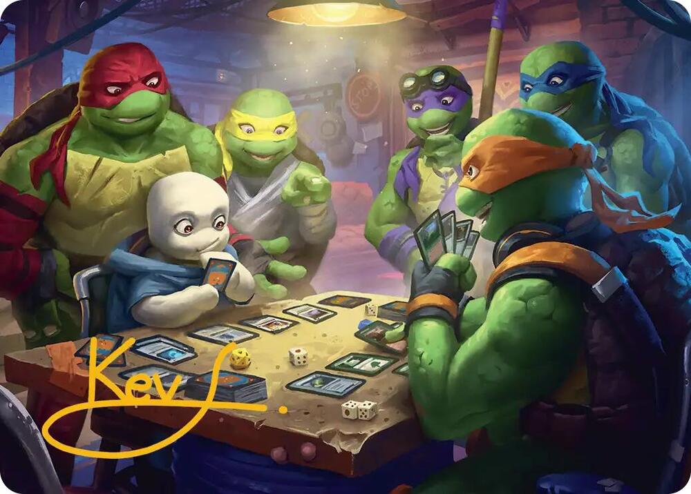 Lessons from Life Art Card (Gold-Stamped Signature) 14 card from Art Series: Teenage Mutant Ninja Turtles