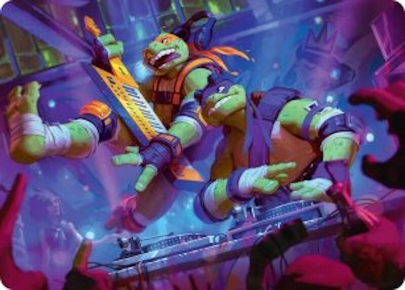 Mikey & Don, Party Planners Art Card 15 card from Art Series: Teenage Mutant Ninja Turtles