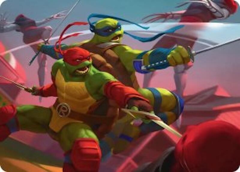 Raph & Leo, Sibling Rivals Art Card 16 card from Art Series: Teenage Mutant Ninja Turtles
