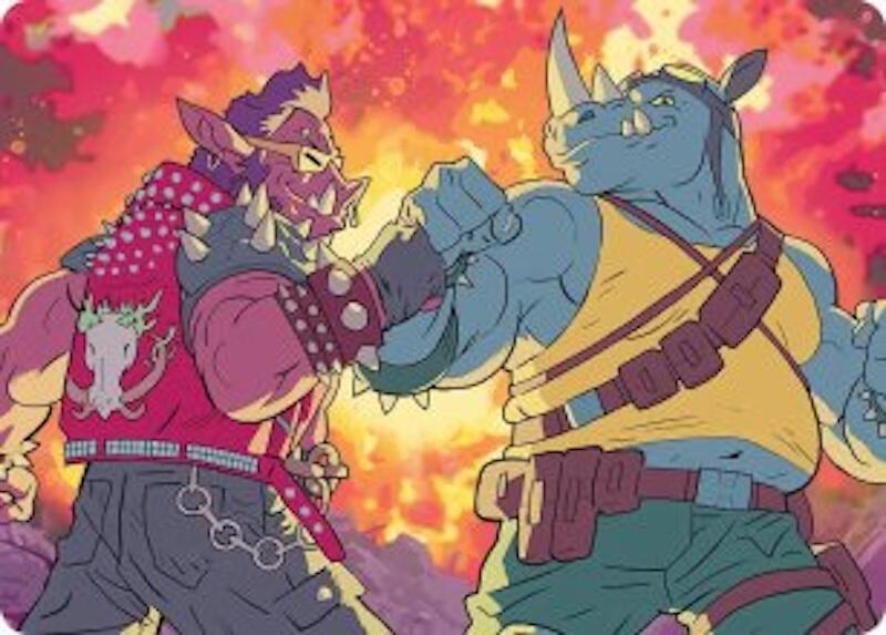 Bebop & Rocksteady Art Card 29 card from Art Series: Teenage Mutant Ninja Turtles