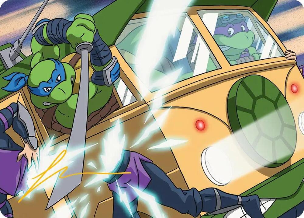 Don & Leo, Problem Solvers Art Card (Gold-Stamped Signature) 30 card from Art Series: Teenage Mutant Ninja Turtles