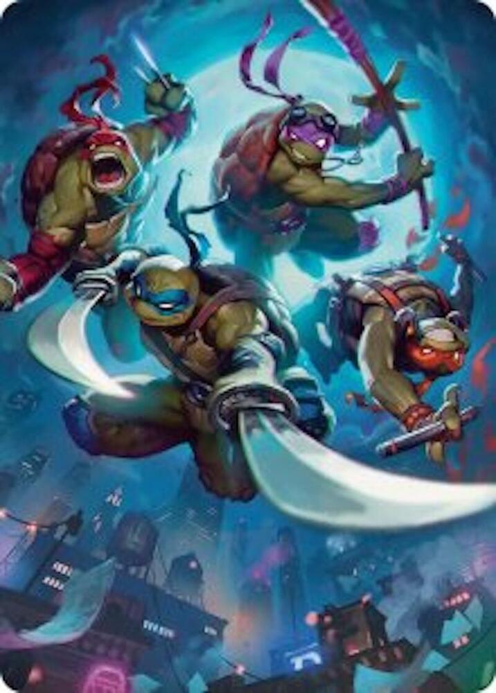 Heroes in a Half Shell Art Card 41 card from Art Series: Teenage Mutant Ninja Turtles