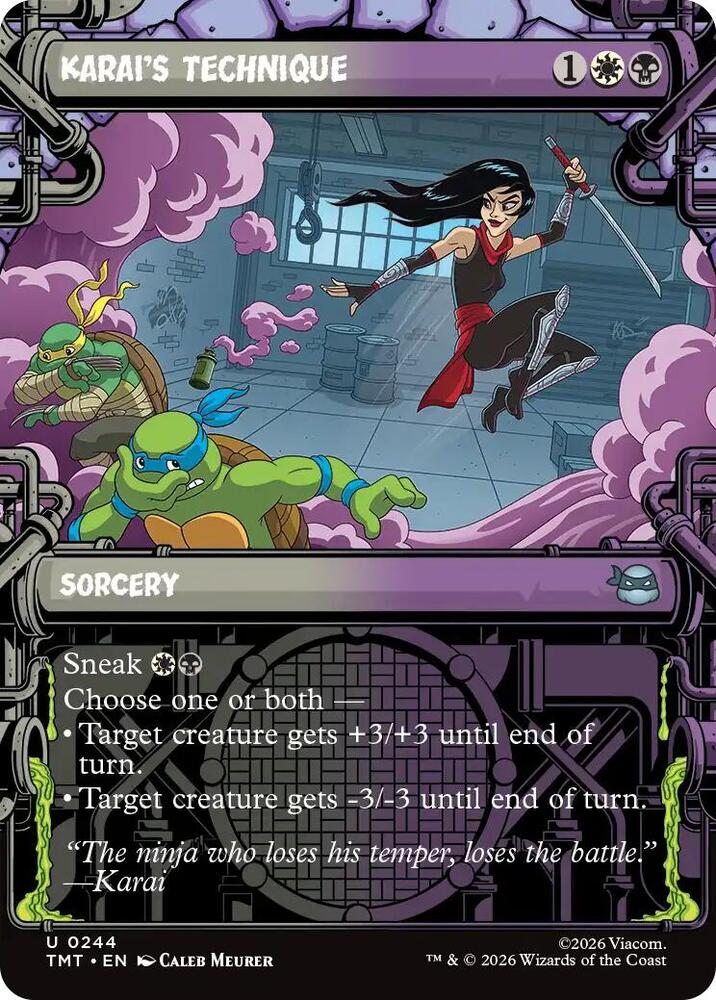 Karai's Technique (Showcase) 244 card from Teenage Mutant Ninja Turtles
