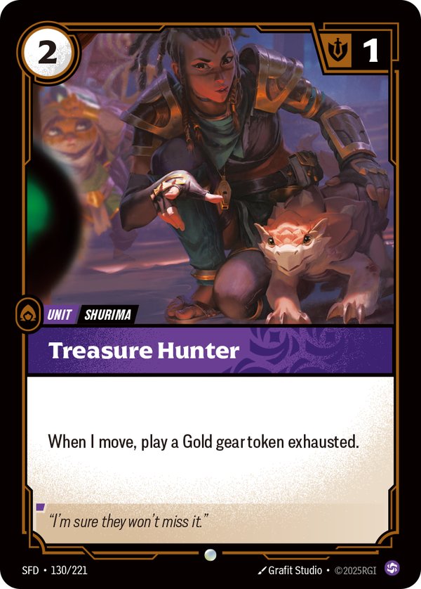 Treasure Hunter 130/221 card from Riftbound Organized Play Promotional Cards