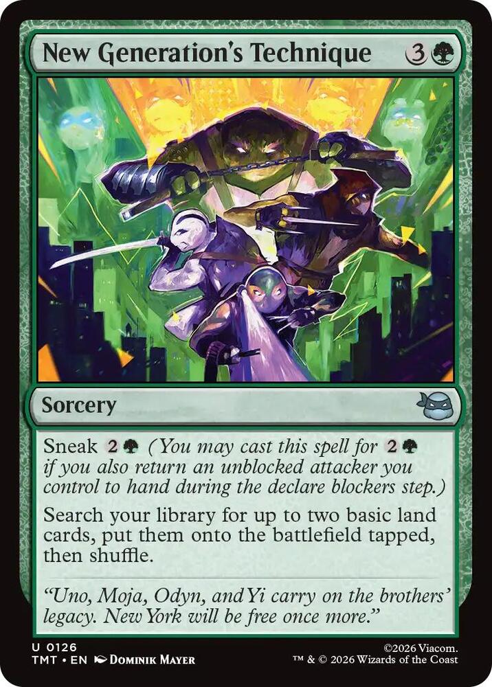 New Generation's Technique 126 card from Teenage Mutant Ninja Turtles