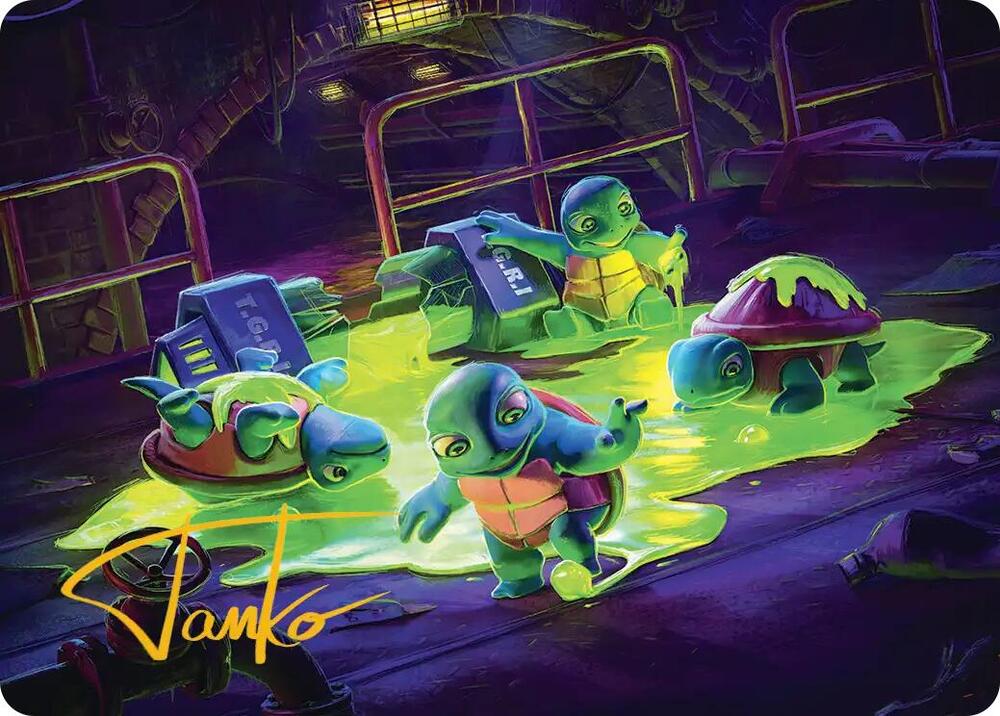 The Ooze Art Card (Gold-Stamped Signature) 18 card from Art Series: Teenage Mutant Ninja Turtles