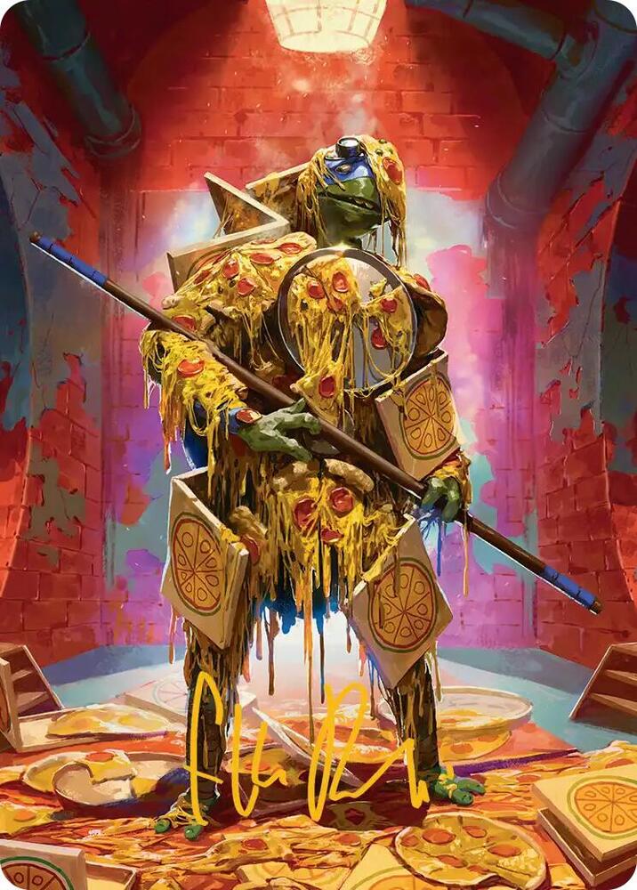 Commander's Plate Art Card (Gold-Stamped Signature) 50 card from Art Series: Teenage Mutant Ninja Turtles