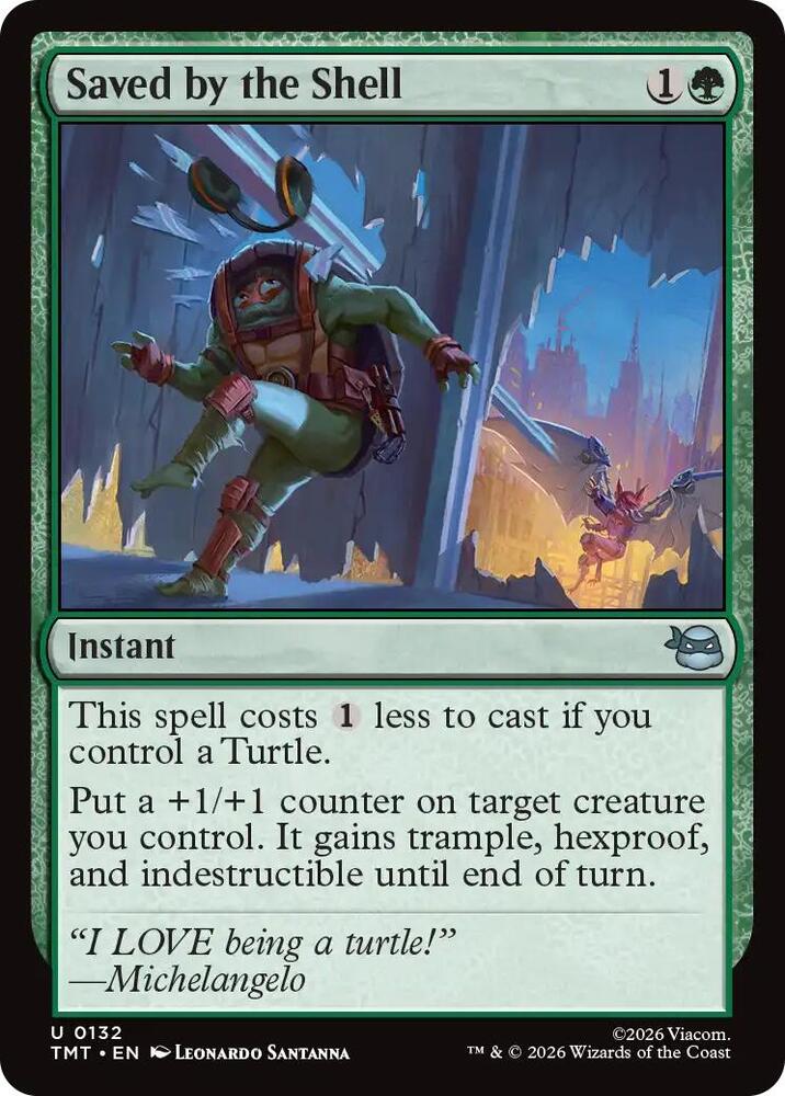 Saved by the Shell 132 card from Teenage Mutant Ninja Turtles