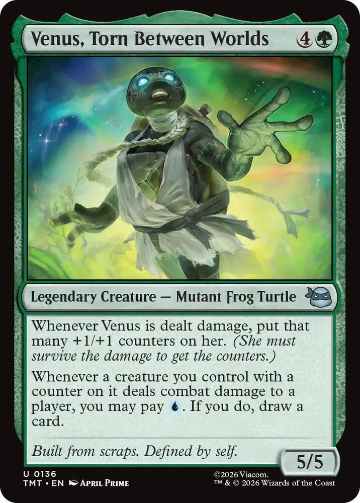 Venus, Torn Between Worlds 136 card from Teenage Mutant Ninja Turtles