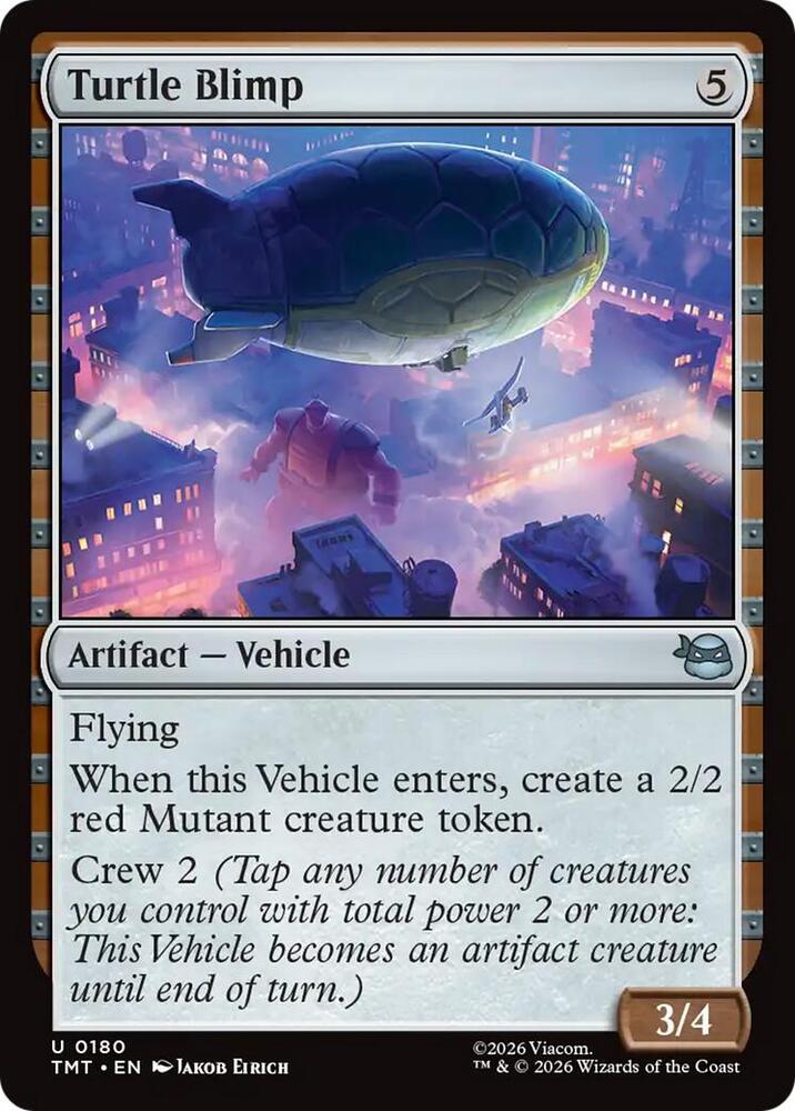 Turtle Blimp 180 card from Teenage Mutant Ninja Turtles