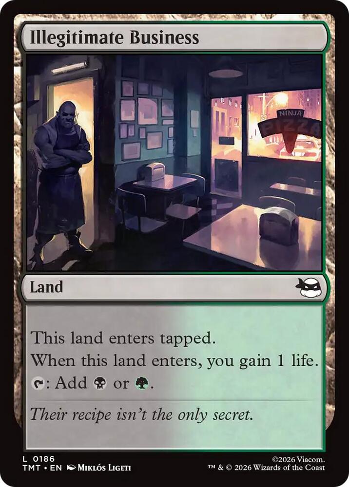 Illegitimate Business 186 card from Teenage Mutant Ninja Turtles
